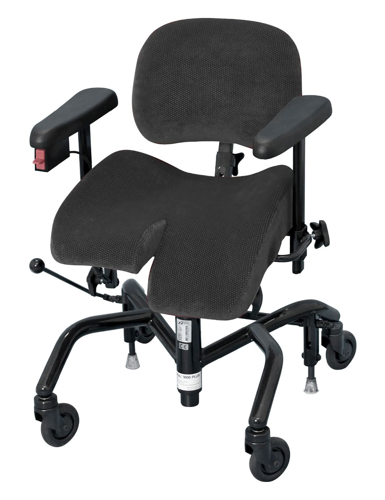REAL Adult adaptive chair fitted with a Coxit hip pain seat cushion